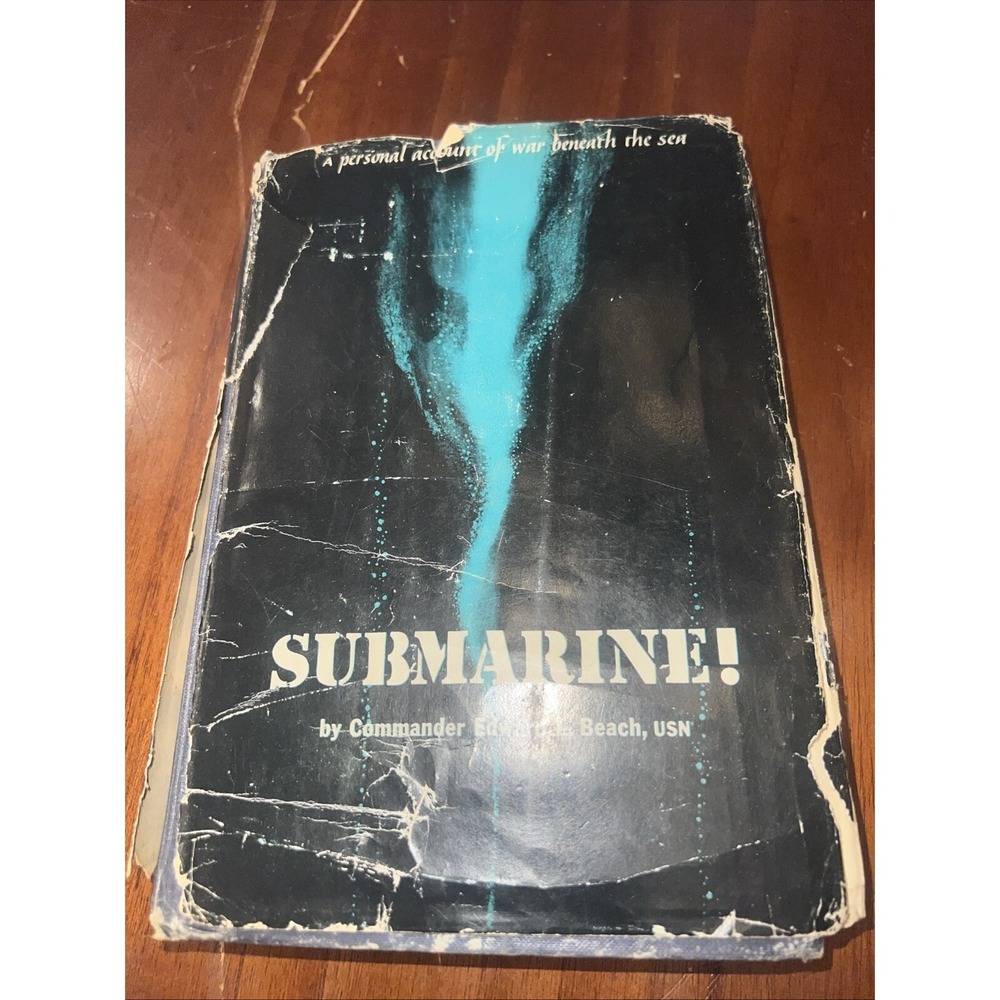 Edward Beach 1952 Submarine War Beneath the Sea WWII Hardcover w/DJ